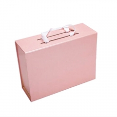 Специальная бумажная плоская складная упаковочная коробка с лентой