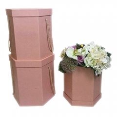 Цветочная коробка для упаковки цветов с шестигранником, украшение для свадебных вечеринок