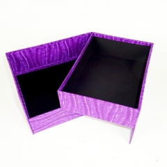 Элегантный пурпурный вращающийся ящик с луком для ювелирных изделий