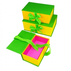 Подгонянная бумажная коробка бумажной коробки подарка с магнитным закрытием, смычком