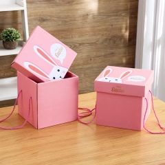 Пользовательские декоративные квадратные упаковочные бумажные подарочные коробки с крышками и лентой для детей
