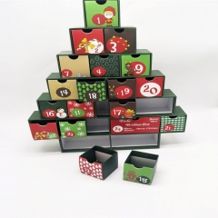 Роскошный пользовательский дизайн Подарочная упаковка Картонное дерево Advent Calendar