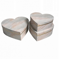 Marble Heart Shape Cardboard Paper Box for Wedding
