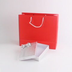 Accept Custom Red Kraft Shopping Paper Gift Bag with Logo Printed