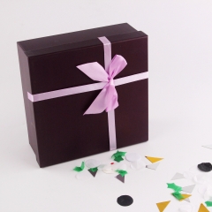 Paper Color Jewelry Gift and Retail Boxes with Ribbon