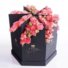 Новый дизайн Hexagonal Paper Flower Box может индивидуально использоваться