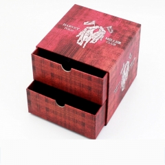 Custom Printing Two Drawers Paper Gift Box for Packing Accessories
