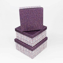 Роскошная подарочная коробка картона упаковки блеска с пледом