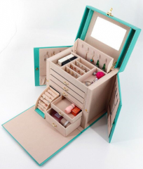 Коробка для хранения ювелирных изделий с многослойным дисплеем в простом стиле с выдвижными ящиками