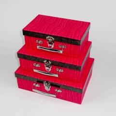 роскошная коробка для хранения картона косметическая коробка с ручкой и замком